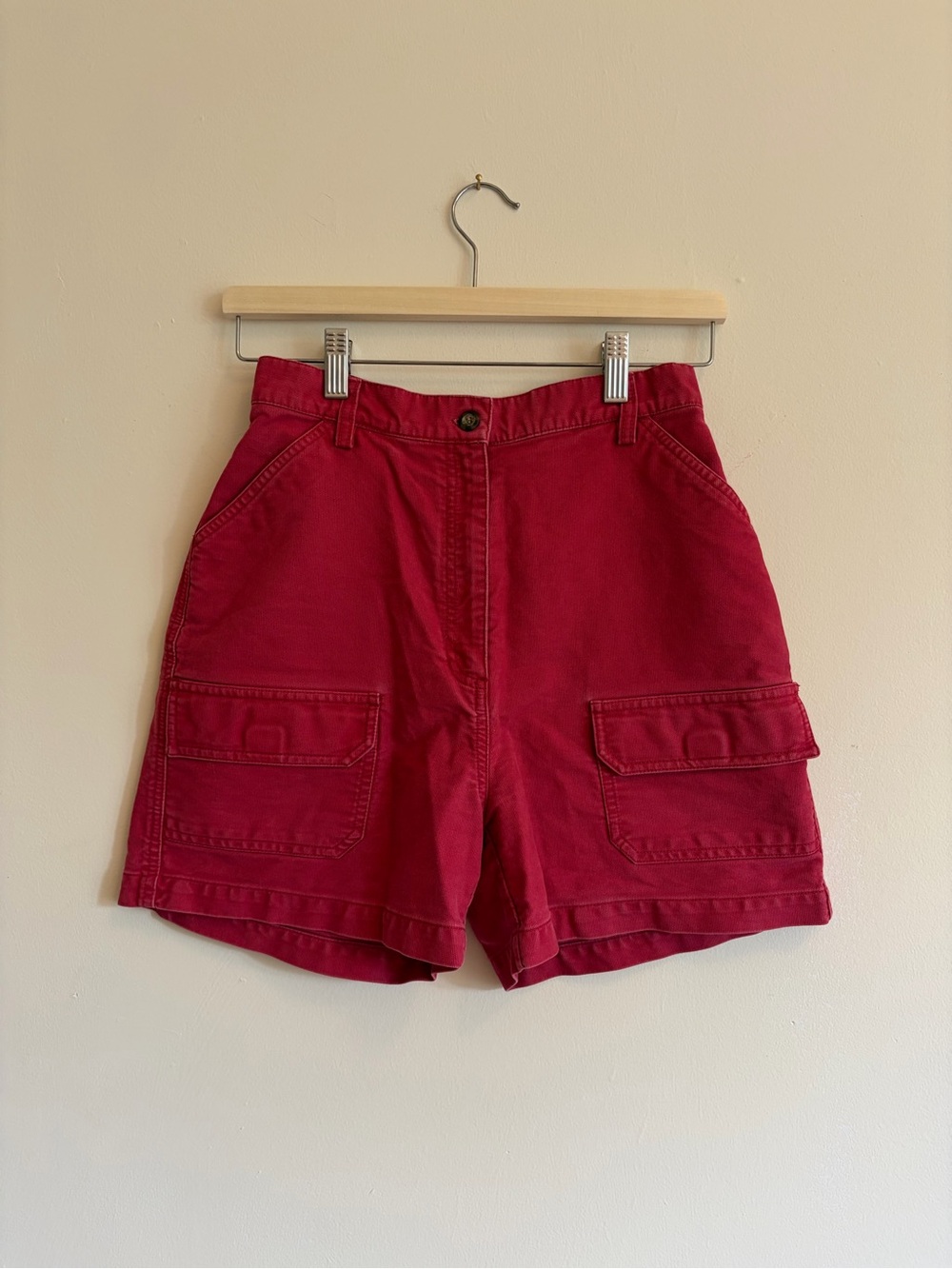 Marsh Landing Women's Cargo Shorts in Rich Red vintage